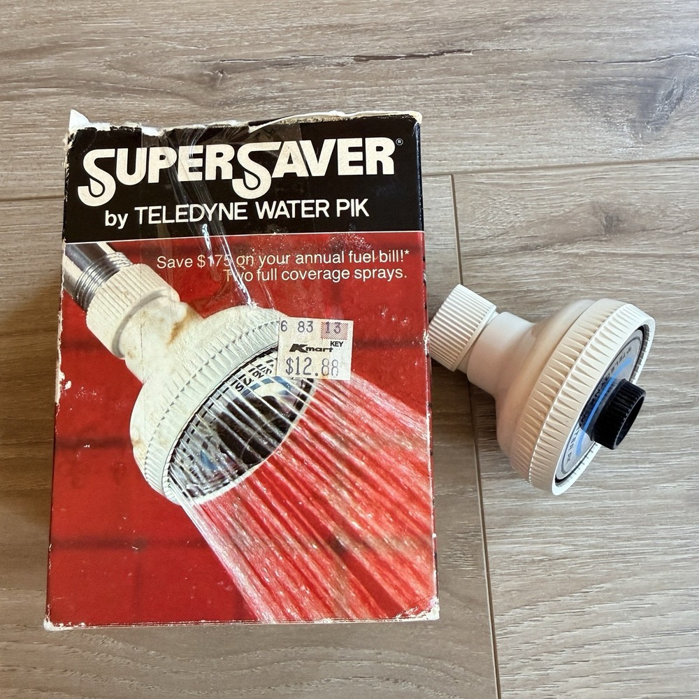 Super Saver Teledyne Water Pik Shower Head Vintage NOS